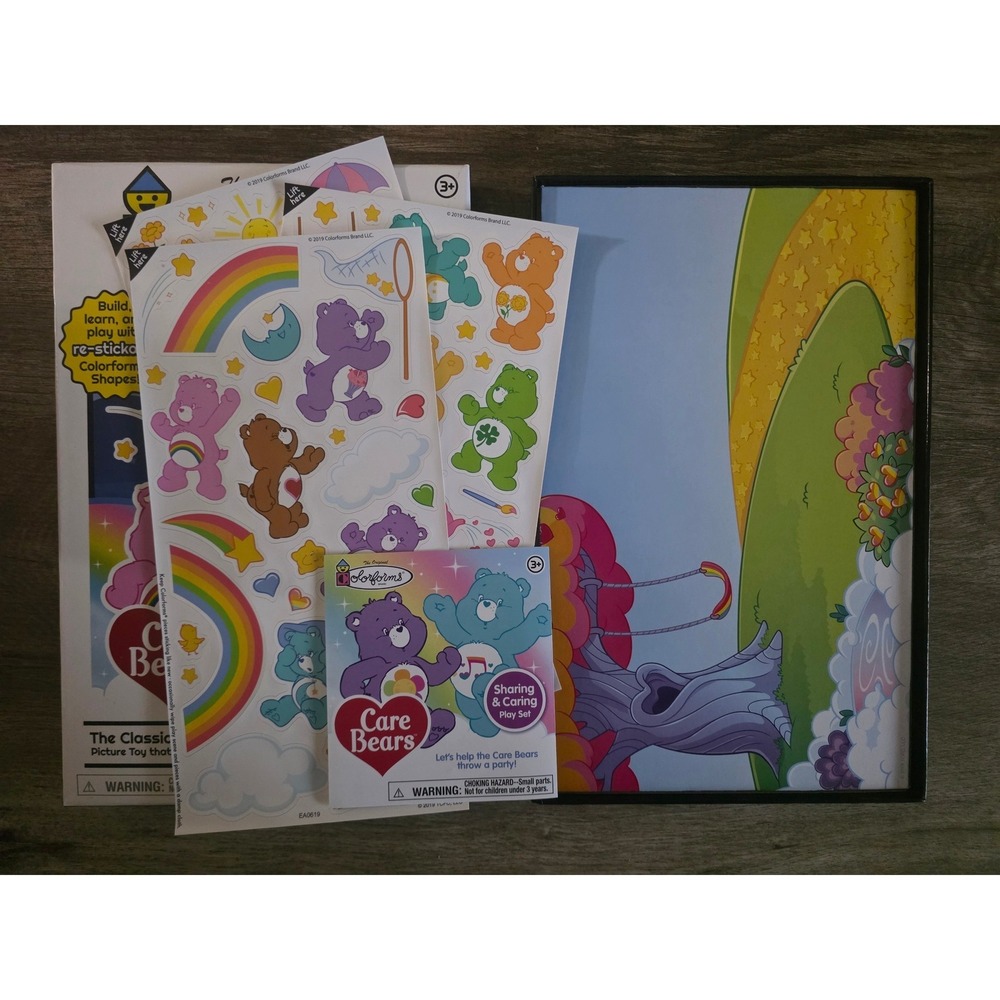 Care Bears Colorforms Play Set Bundle 3 Sets Sharing Caring Unlock the Magic - Picture 3 of 4